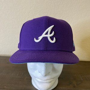 Atlanta Braves World Series 1995 Purple Blue Cap